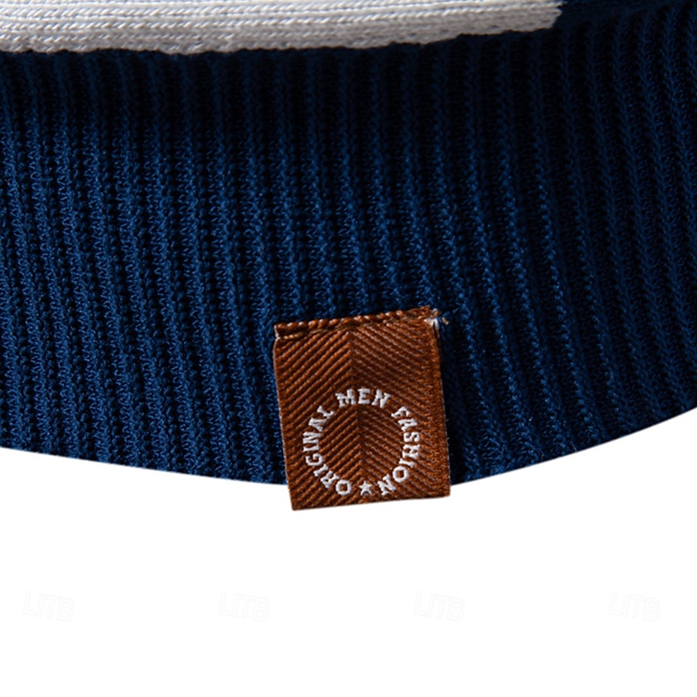 Per uomo Polo Maglione polo lavorato a maglia Formale Lavoro Collo ripiegato Manica Corta Confortevole Stile Vecchio Denaro A righe Strisce verticali Stripe-Trim Righe Primavera Nero Giallo Blu marino del 2025 a $27.99 –P17