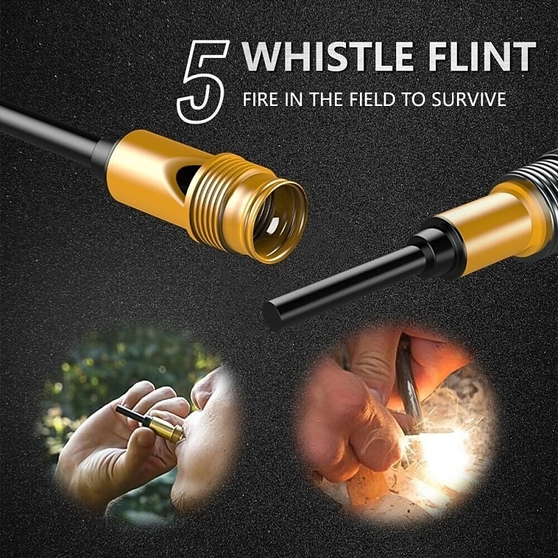 1 juego de bastones de senderismo multifuncionales: bastón de trekking plegable con cuchillo oculto &Brújula - Bastón de autodefensa para acampar & senderismo 2025 - $60.99 –P7