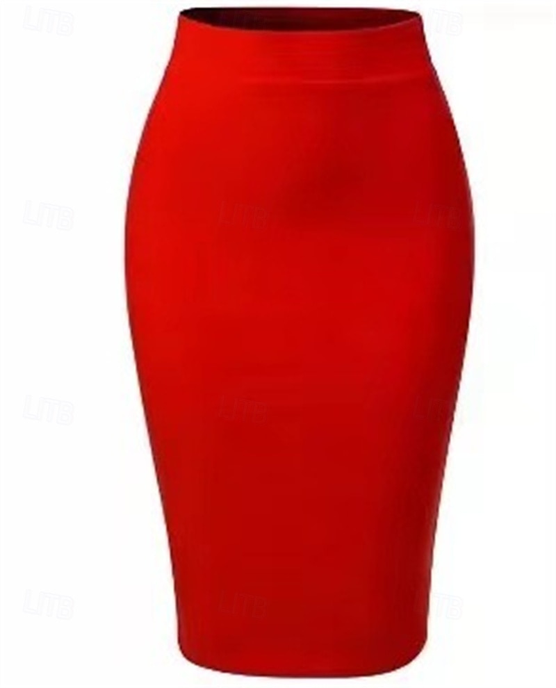 Retro / vintage 1950-luku rockabilly Pitkä Pituus Lyijykynähame Yhtenäinen väri Naisten Naamiaiset Kausaliteetti Arki-asut Teekutsut Aikuisten Hame 2025 - $21.99 –P6