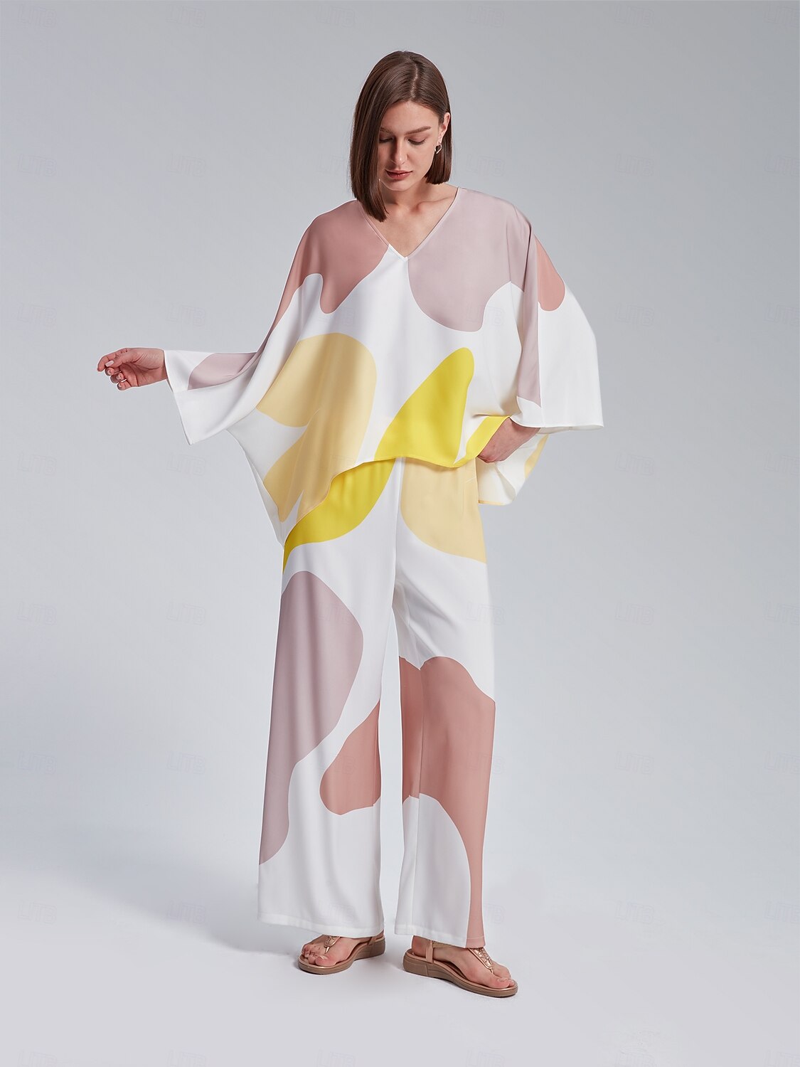 Loose Fit V-Neck Kaftan Top 2025 - $11.99 –P10