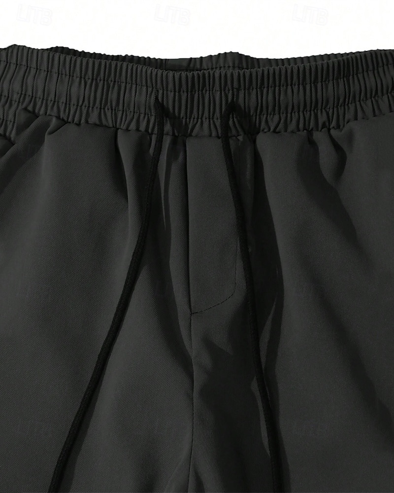 Homens Calças Cargo Calças Cintura elástica Bolso multi Tecido Vestível Ao ar livre Diário Casual Marron Escuro Preto de 2026 por $31.99 –P4