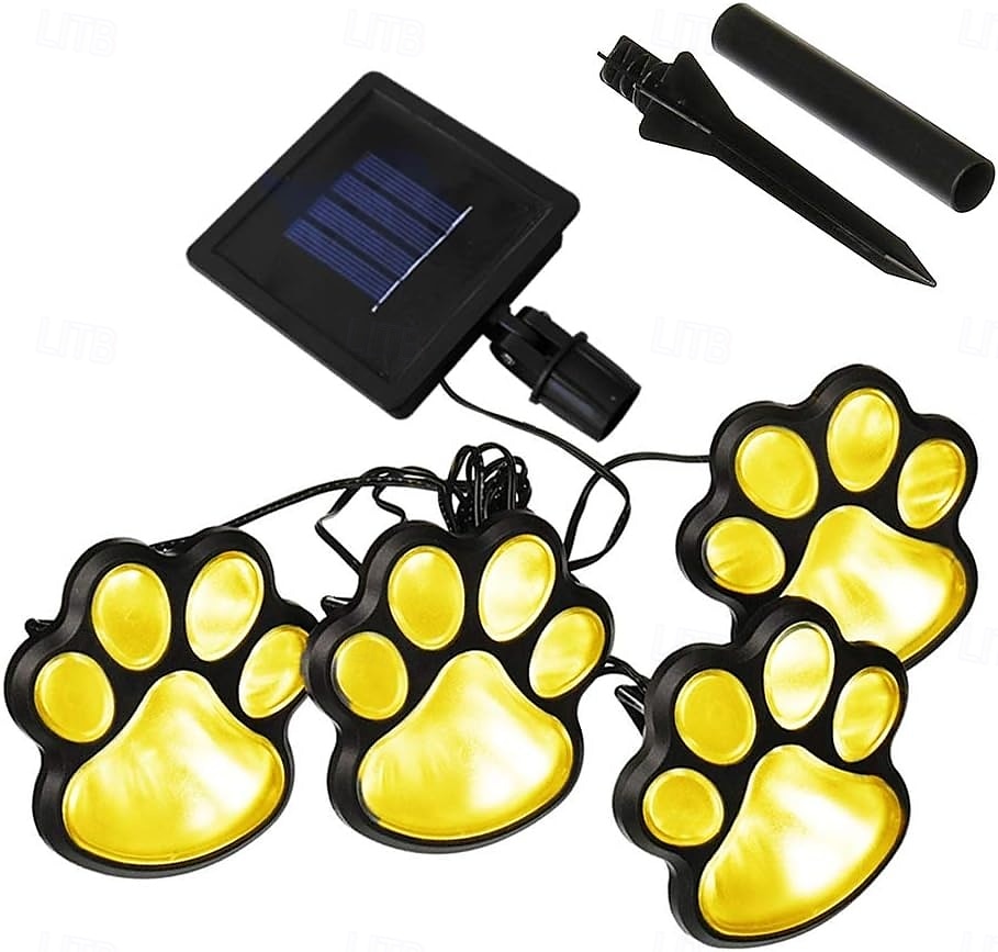 Lámpara solar para exteriores con forma de pata de perro: lámpara de jardín con forma de animal resistente al agua para caminos, pasarelas, patios, césped y decoración de parques 2025 - $22.99 –P5