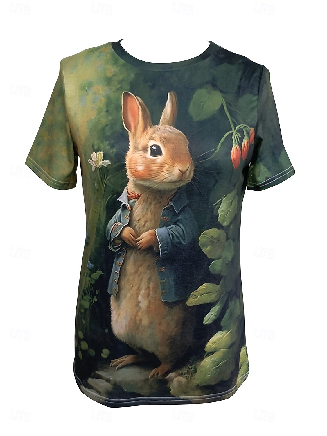 Paște Pentru femei Tricou Animal Casual Manșon scurt Rotund Topuri obișnuite Zilnic Imprimeu Trifoi Vară Primăvară 2025 - $19.99 –P2