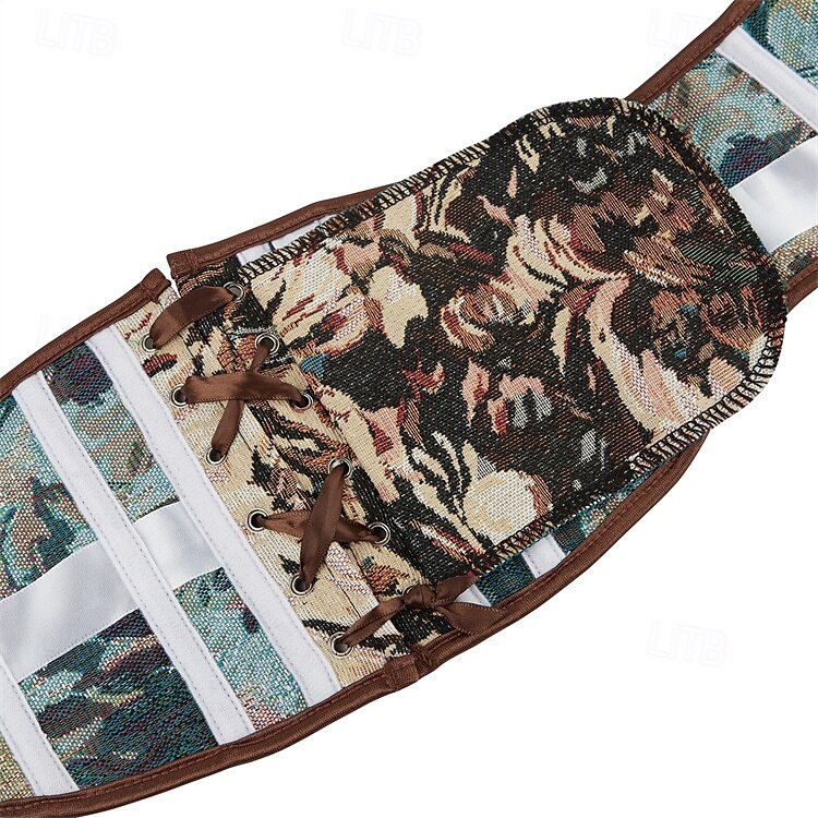 Retrò Vintage Medievale Rinascimento Corsetto Sottobusto Fiera del Ren Allacciato Floreale Jacquard Per donna Celtico Fantasia Halloween Carnevale Feste Casual Quotidiano LARP Adulti Corsetto del 2025 a $20.99 –P6