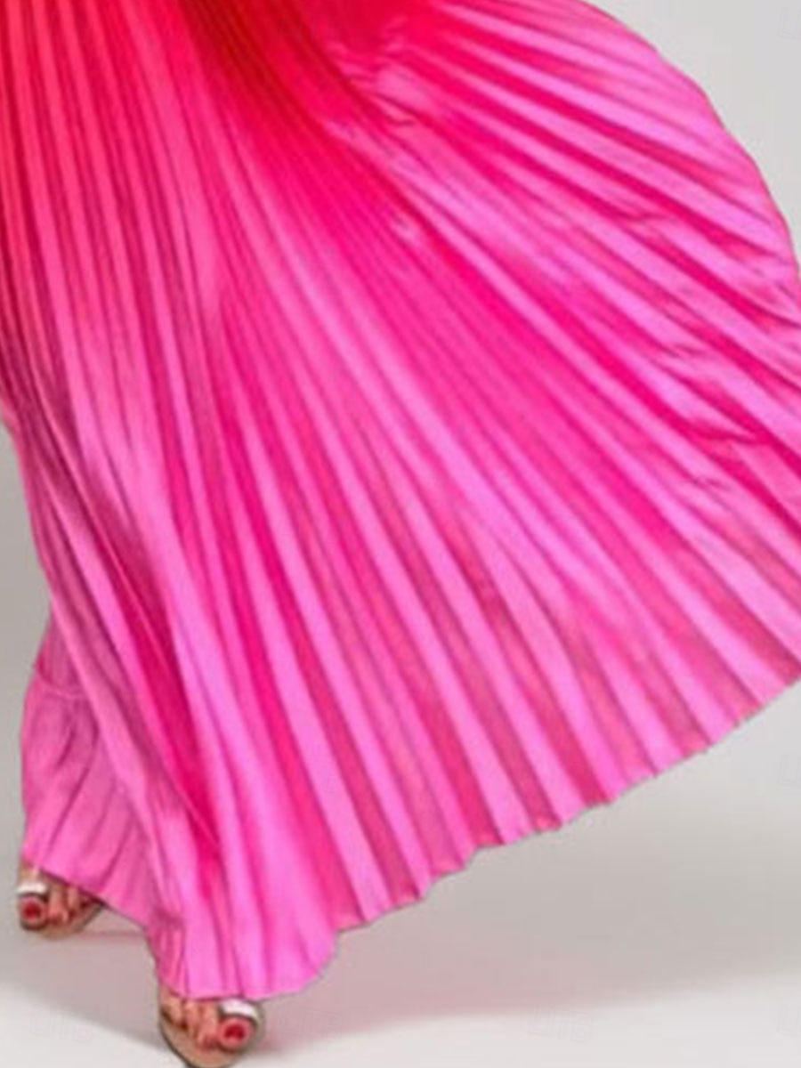 Női Maxiruha A vonalú ruha Halter ruha Fit and Flare ruha Vállon kívüli ruha Szabadság Születésnap Vakáció Parti Születésnap Normál Grafika Ujjatlan Kötőfék nyaka Rubin Medence Narancssárga Lóhere 2025 - $36.99 –P2
