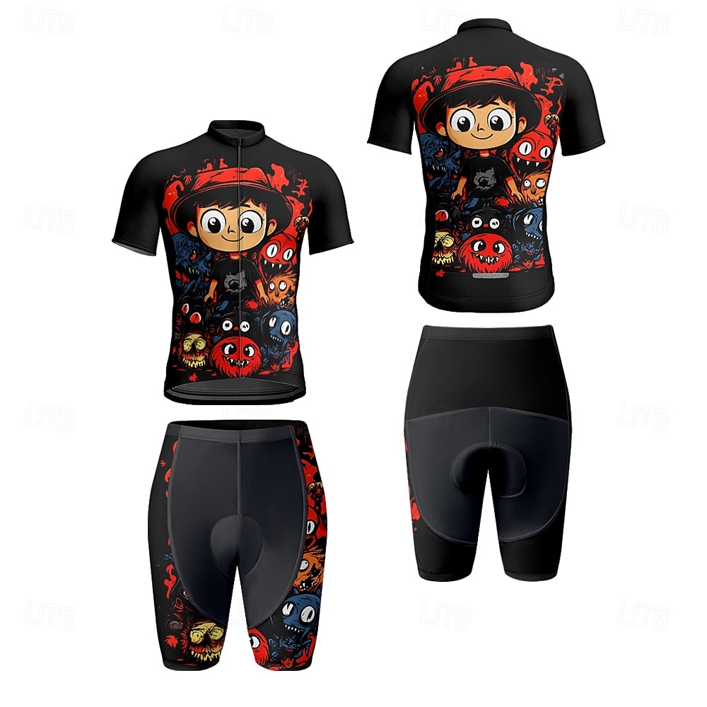 Муж. Велокофты и велошорты Мультипликация С короткими рукавами Велоспорт Наборы одежды с 3 задними карманами Горные велосипеды Шоссейные велосипеды 2025 - $47.99 –P10