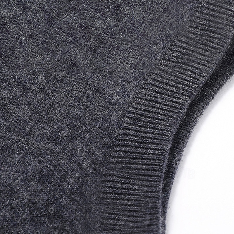 Herren Pullunder Stricken Rundhalsausschnitt Einfarbig Rundhalsausschnitt Strickware Elegant Schule Formell Bekleidung Frühling Herbst Schwarz Marineblau S M L 2025 - $57.99 –P8