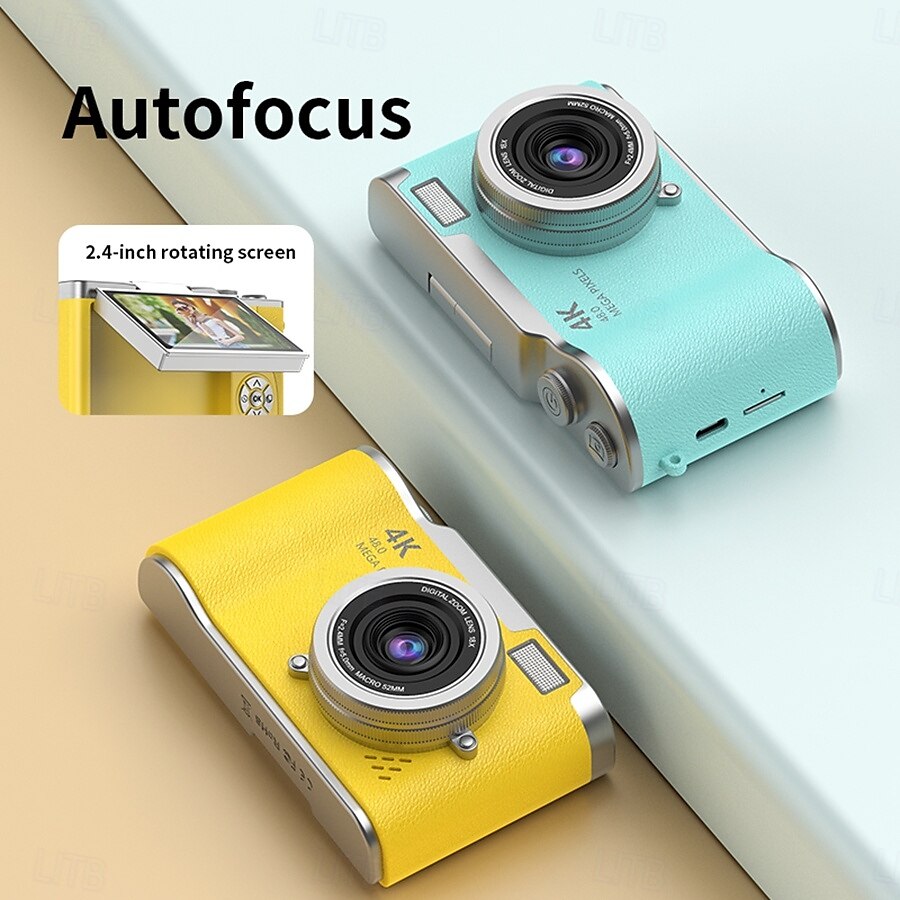 HD Digital Cameras 4K 1080p Easy to Use Rotatable 2.4 Lcd Screen  CCD Camera 2025 - $52.99 –P16