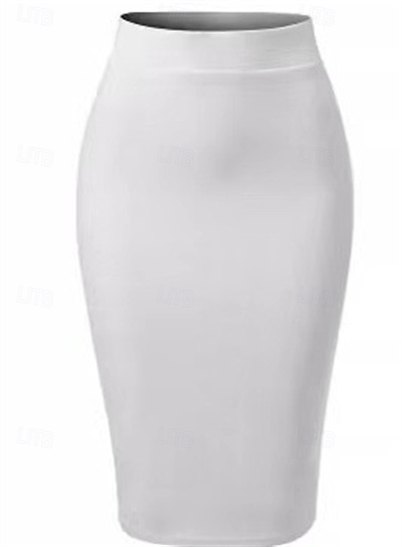 Retro / vintage 1950-luku rockabilly Pitkä Pituus Lyijykynähame Yhtenäinen väri Naisten Naamiaiset Kausaliteetti Arki-asut Teekutsut Aikuisten Hame 2025 - $21.99 –P5
