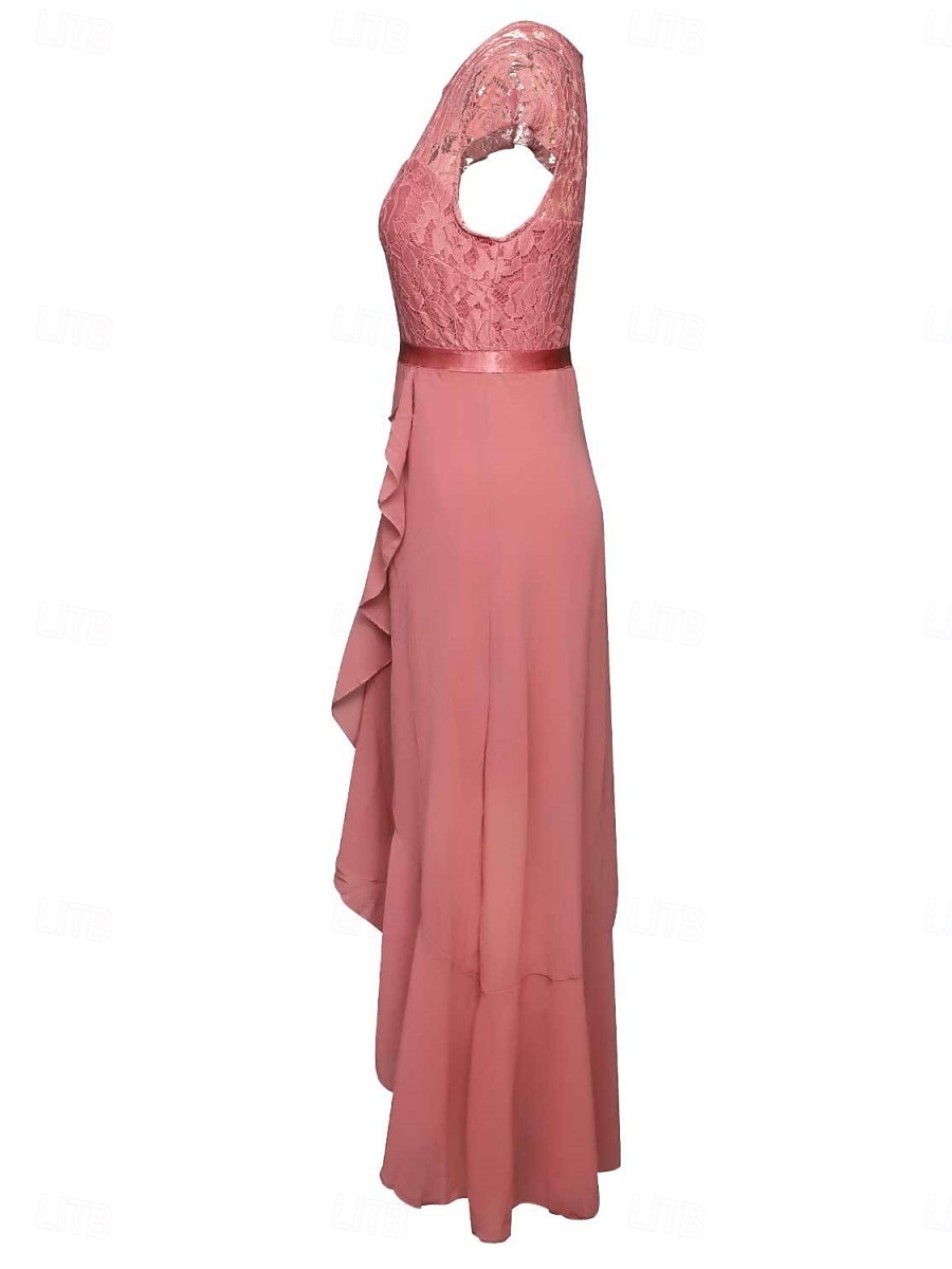 Sukienka na graduacje dla kobiet Sukienka maxi Jednolity kolor Sukienka balowa Sukienka w kształcie litery A Sukienka Fit and Flare Elegancka Formalna Półformalna Gość na wakacje Zaręczyny Przyjęcie 2025 - $41.99 –P5