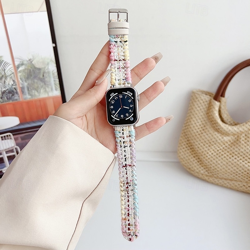 Loop Solo Compatível com Pulseira Apple Watch 38mm 40mm 41mm 42mm 44mm 45mm 49mm Ajustável Tecido pulseira de substituição para iwatch Ultra 2 Series 9 8 7 SE 6 5 4 3 2 1 de 2025 por $11.99 –P10