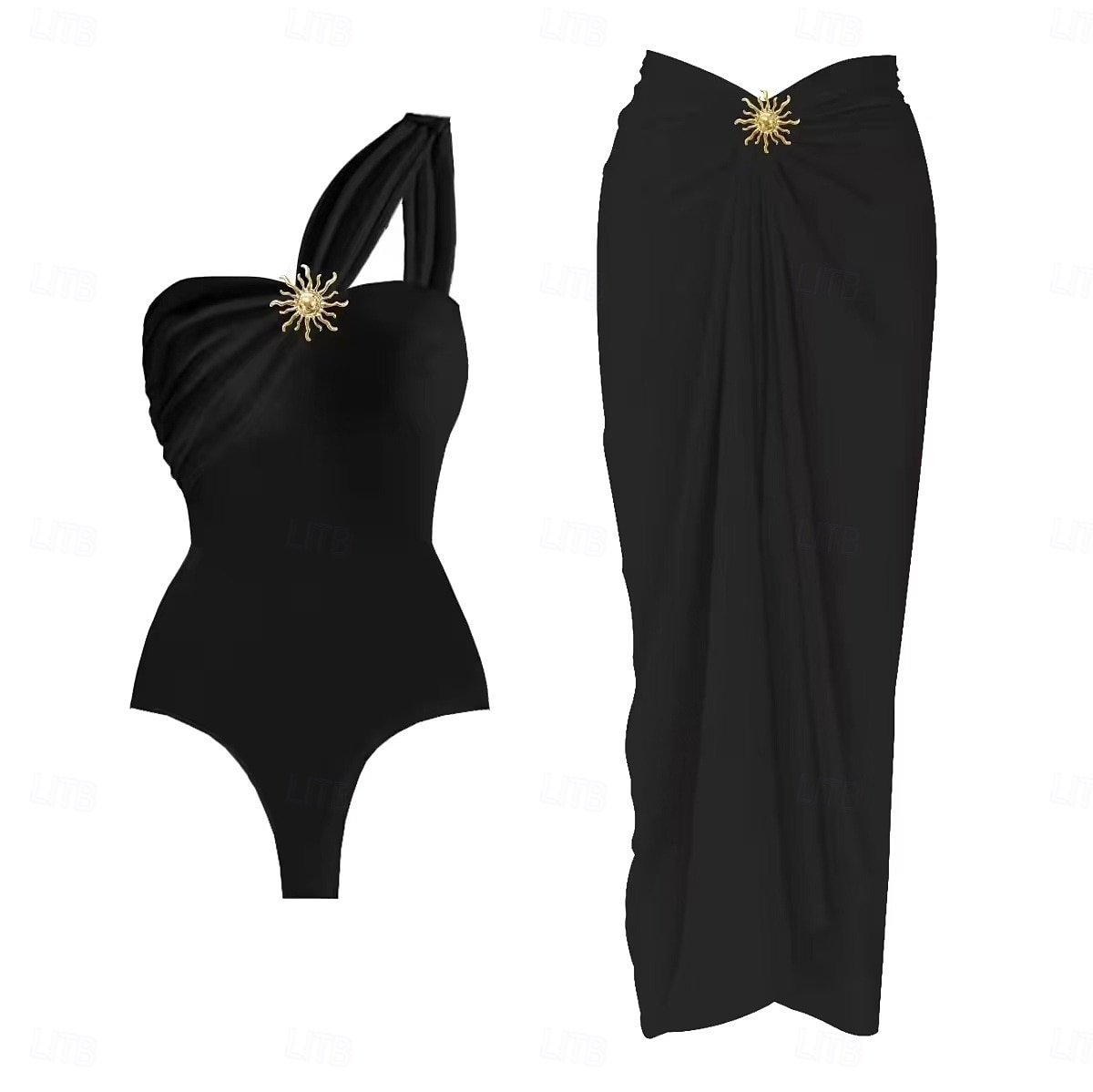Dam Badkläder En bit Monokini Baddräkt Öppen rygg Magkontroll Hög midja Smal Semester Standkläder Ensfärgat Axelbandslös Ärmlös Baddräkter 2025 - $41.99 –P1