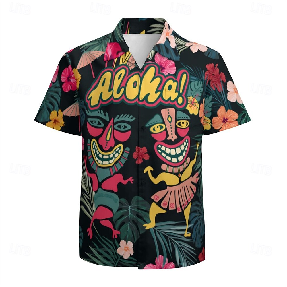 Retró 1970-es évek Ing Aloha ing Hippi Grafika Férfi Vakáció Parti Pride Parade Felnőttek Ing 2025 - $20.99 –P4
