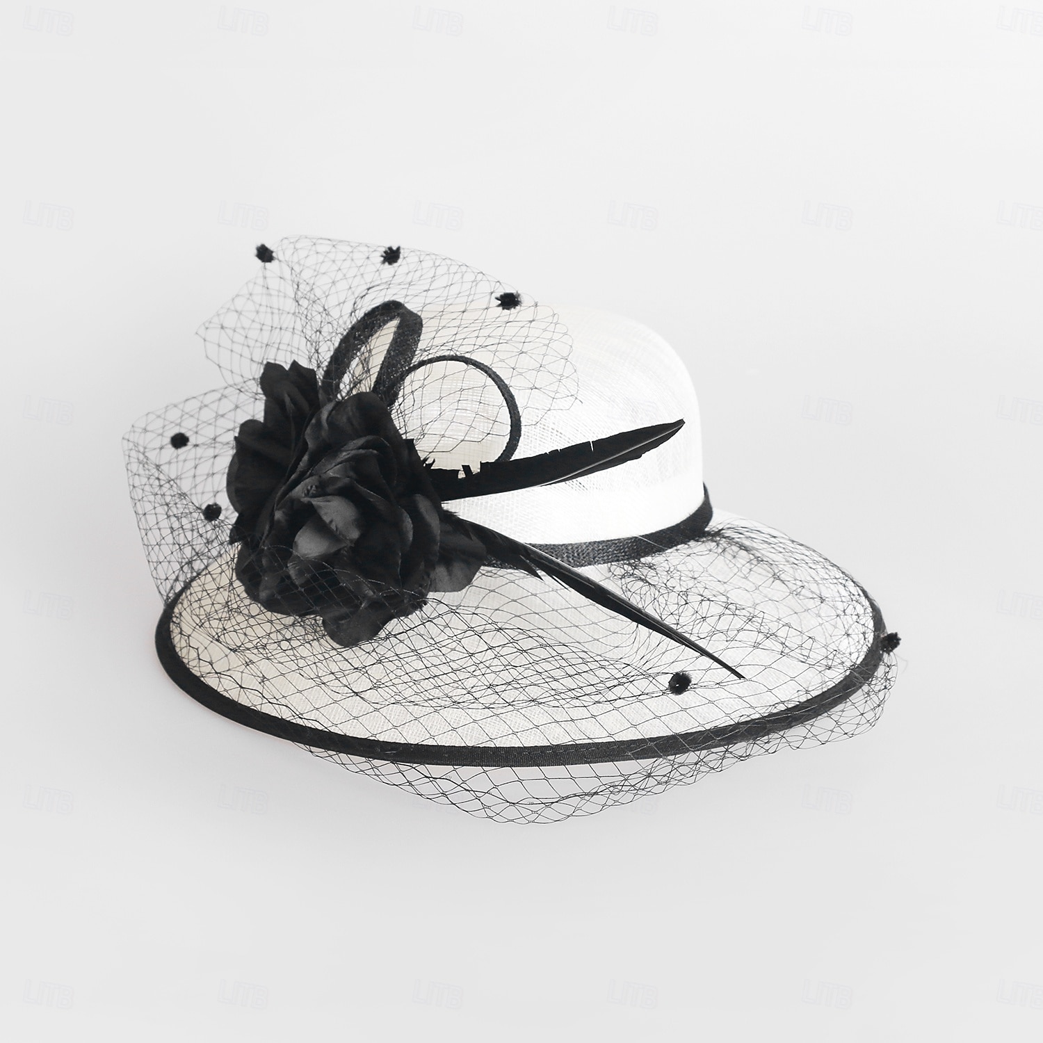 kapelusze lniany melonik / kapelusz typu cloche kapelusz wiaderkowy kapelusz przeciwsłoneczny wesele przyjęcie herbaciane eleganckie wesele z piórkowym łączeniem nakrycie głowy nakrycie głowy 2025 - $55.99 –P20