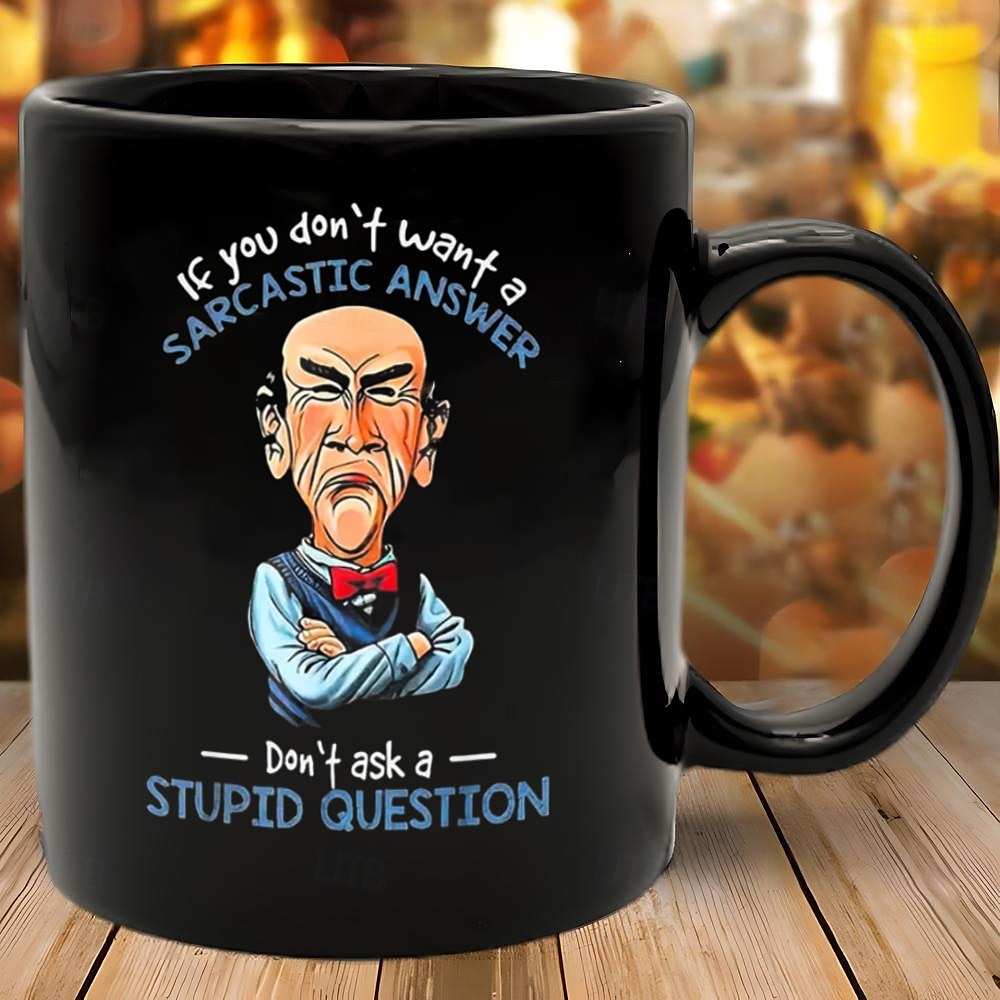 Kaffeetasse, schwarze Retro-Vintage-Keramiktasse mit Grafikdesign, 12 oz/330 ml, perfektes Geschenk für Freunde, Muttertag, Hochzeit 2026 - $16.99 –P7