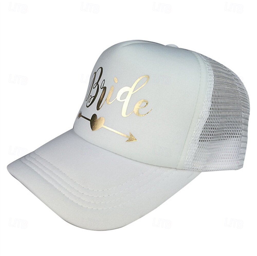 Chic BRIDE Print Baseball Cap for Women - Adjustable, Sun-Protective Mesh Trucker Hat with Breathable Design - Perfect for Spring & Summer Outings 2025 - $10.99 –P9
