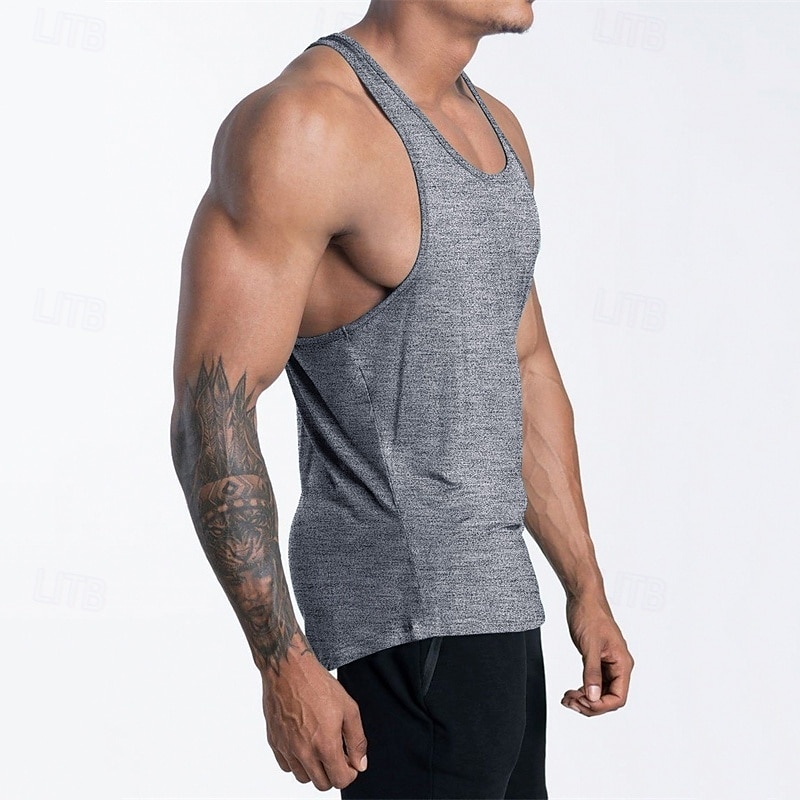 Herren Tank Top Weste Unterhemd Ärmelloses Shirt Ärmellos U-Ausschnitt Sommer Einfach Mode Designer Basic Urlaub Straße Ausgehen Schwarz Rosa Marineblau Top T-Shirt für Herren 2025 - $12.99 –P11