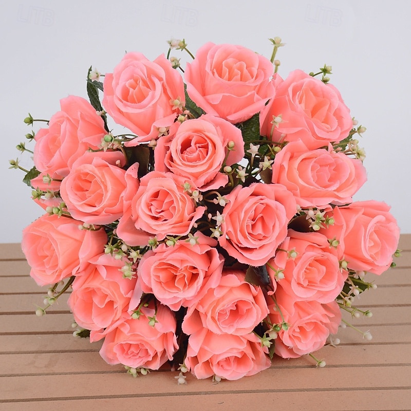 Cadeaux de Noël pour les femmes Maman Elle bouquet de roses artificielles en soie jaune réaliste de 18 pcs - décoration intérieure cadeau pour amis et famille - parfait pour la Saint-Valentin Noël de 2026 ? $18.99 –P10
