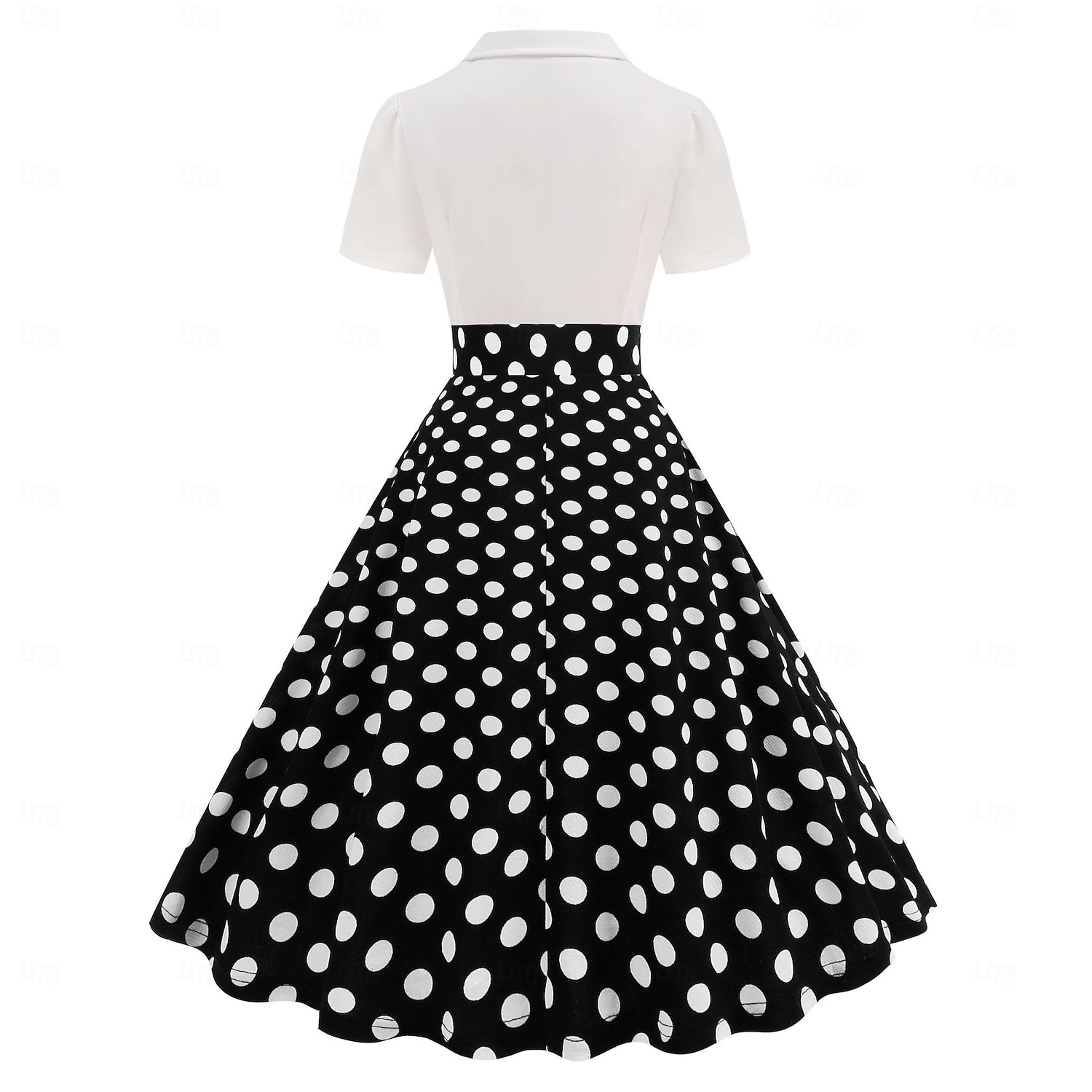 1950s Retro Vintage Rockabilly Knee Length Dress Tea Dress Swing Dress Polka dots Fit & Flare Swing Fancy Dress Women's Christmas Carnival New Year Homecoming Daily Wear Bachelorette Party Adults' 2026 - $32.99 –P17