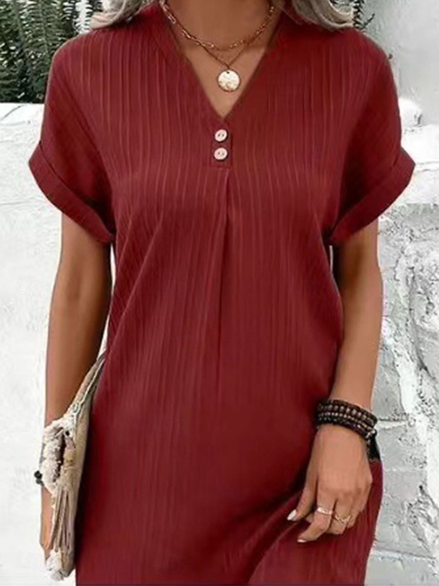 Rochie Mini Femei Rochie Corset Rochie T Shirt Rochie Tee Rochie Shift Rochie Casual Vacanță Daily Regular Fit Grafic Mâneci Scurte Guler în V Negru Roz Vin Albastru Vară 2025 - $15.99 –P5