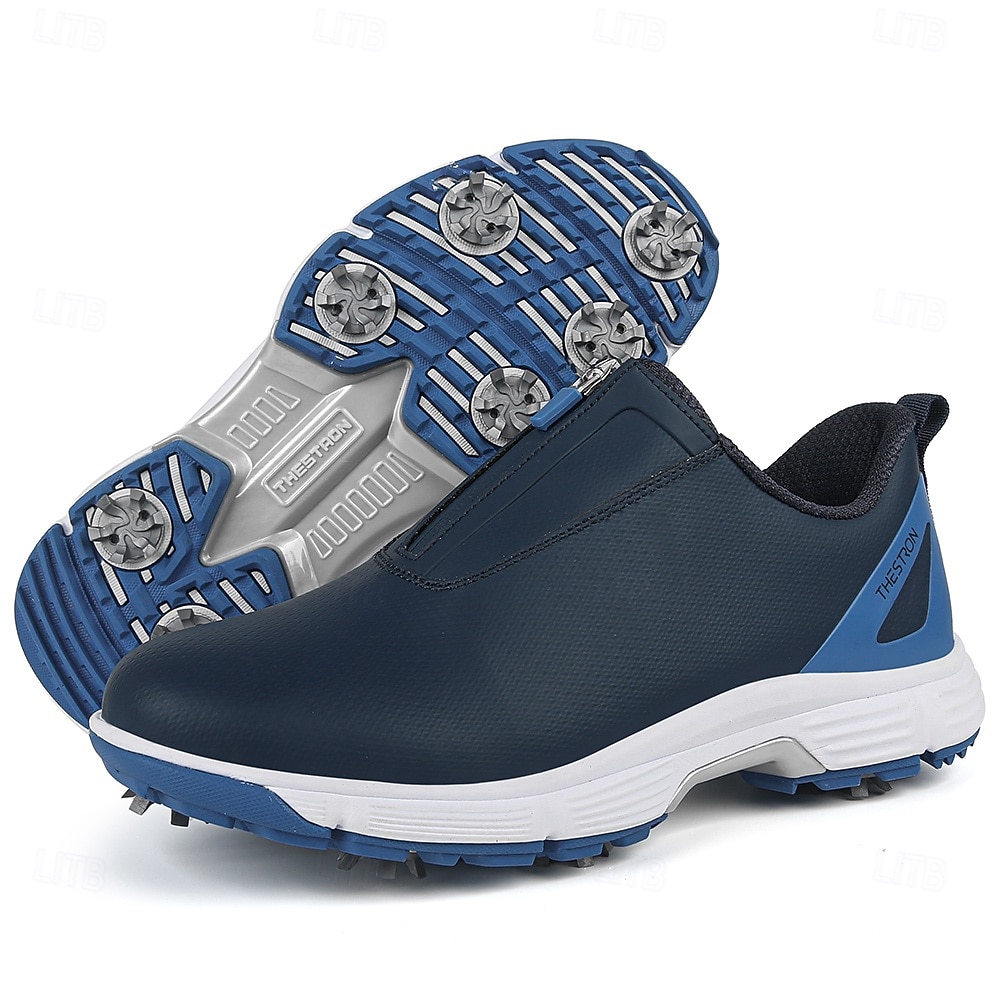 weiße Golfschuhe für Herren mit Reißverschluss, atmungsaktivem Obermaterial und gepolsterter Sohle für Komfort und Leistung auf dem Platz 2025 - $89.99 –P2