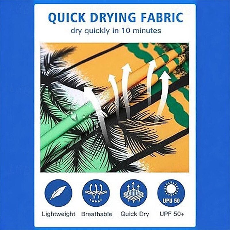 Homens Calção Justo de Natação Shorts de Natação Tecido elástico de 4 vias Bermuda de Surf Calças Com Cordão Com bolsos Natação Surfe Praia Esportes Aquáticos Tropical Estampado Verão Primavera de 2025 por $12.99 –P4