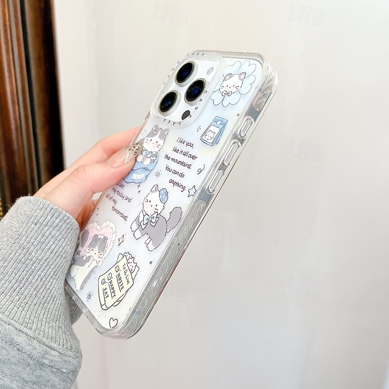 2025年 電話 ケース 用途 iPhone 16 iPhone 16プロ iPhone 16 Proマックス iPhone15 iPhone 15 Pro Max iPhone 14 Pro Max ウォレットカードケース スタンド付き 耐衝撃 カートゥン TPU アクリル  コレクション – $15.99 –P9