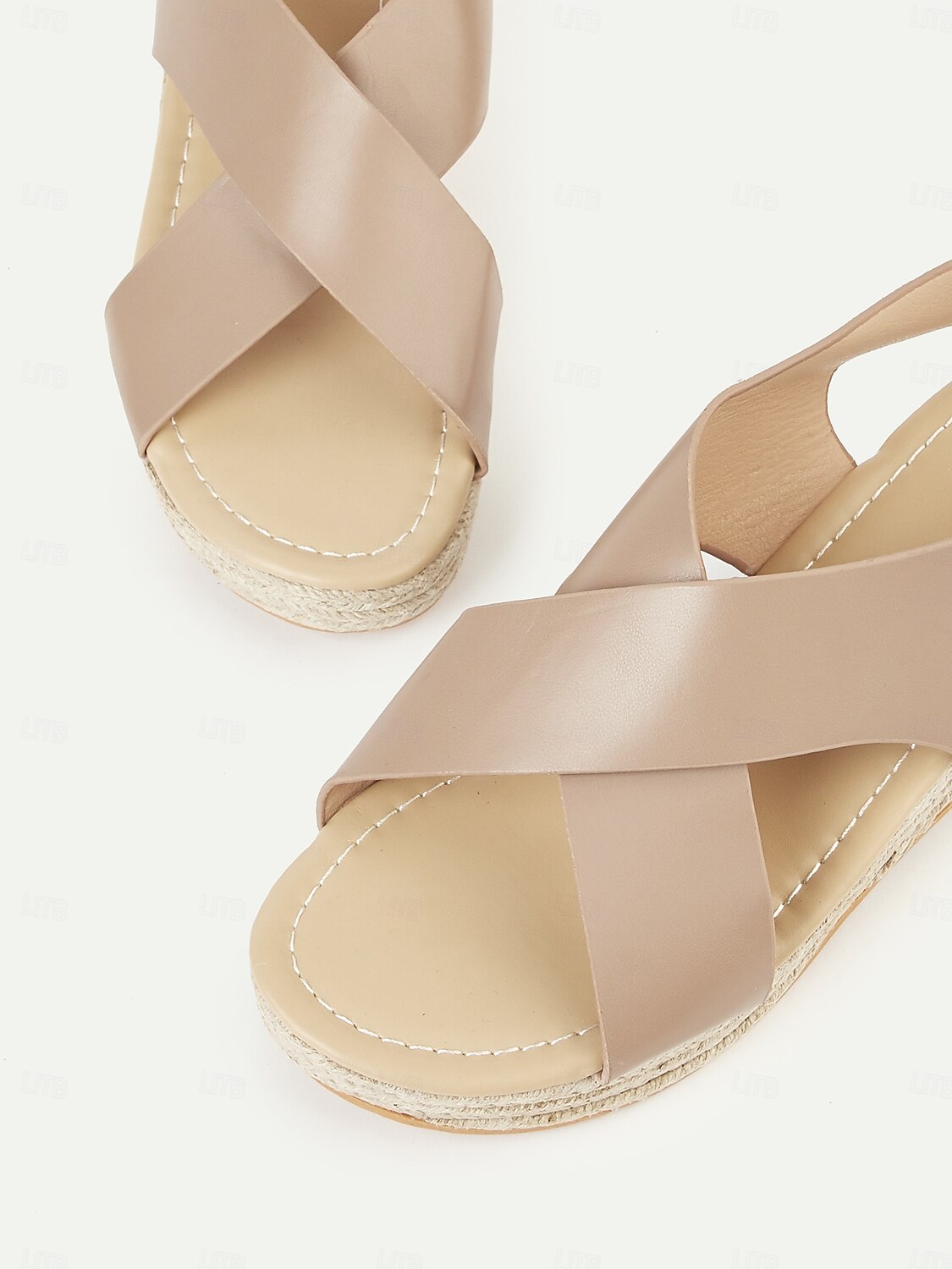 černé espadrilkové sandály na klínku pro ženy – stylový design s křížovým páskem, pohodlná letní obuv, ideální na pláž a běžné výlety 2025 - $24.99 –P3