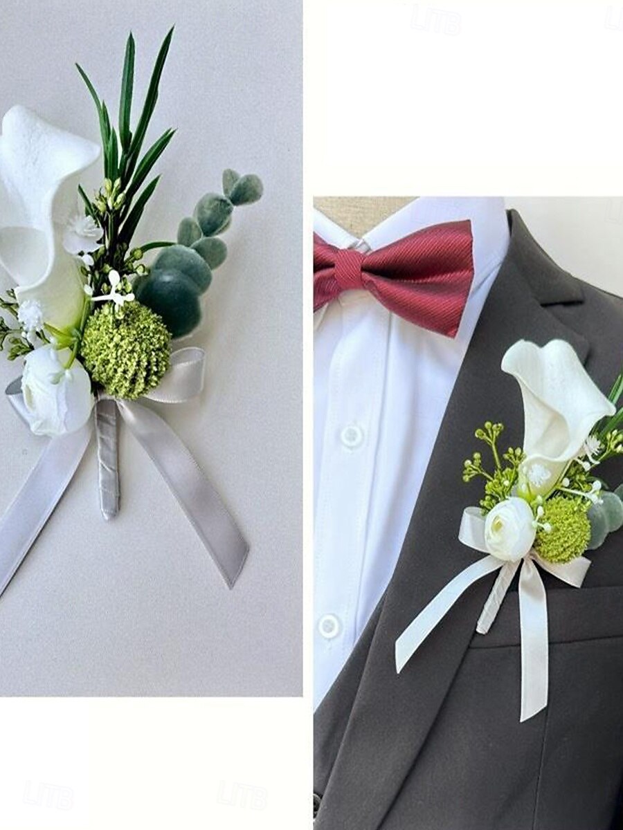 Bruiloft pols bloemen Boutonnières Bruiloft / Evenement / Feest Stoffen Bloemenstijl 2025 - $6.99 -P2