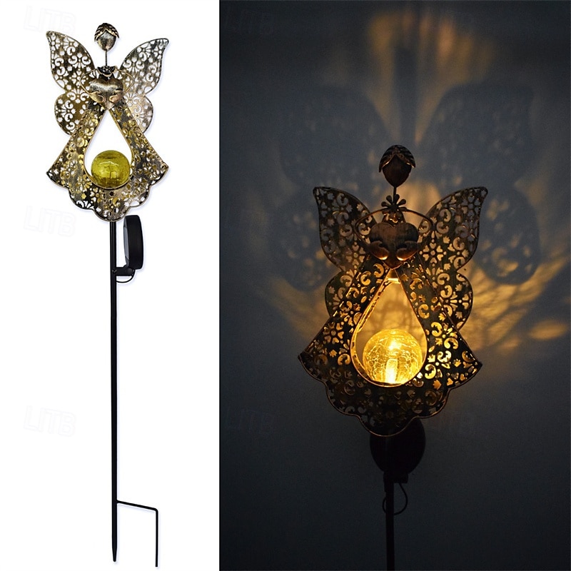 lampes solaires de jardin extérieur – soleil &Lampes solaires à LED en forme de flamme de lune, lampes de pelouse de paysage en fer rétro pour la décoration des allées, des cours et des patios de 2025 ? $31.47 –P11