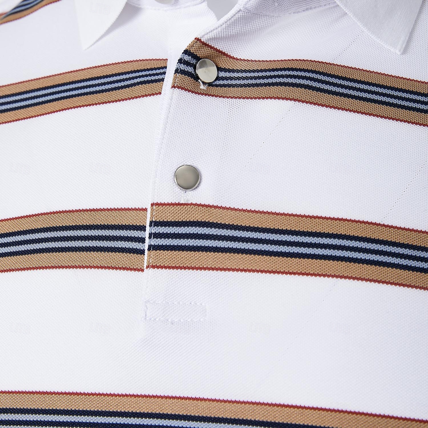 Miesten Polo Työ Katu Sänkyjen avaus Lyhythihainen Loma Muoti Väripalikka Vaakasuuntaiset nauhat Napit Raita Kesä Kevät Musta Valkoinen Polo 2025 - $44.99 –P5