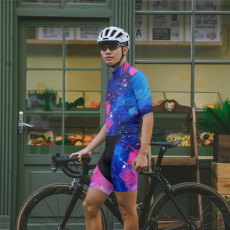 Miesten Pyöräily jersey ja shortsit Graffiti Lyhythihainen Pyörä Liikunta-asut 3 takataskulla Maastopyöräily Maantiepyöräily Etuvetoketju Hikeä siirtävä Mukava Hengittävä Urheilu Musta Keltainen 2025 - $47.99 –P5
