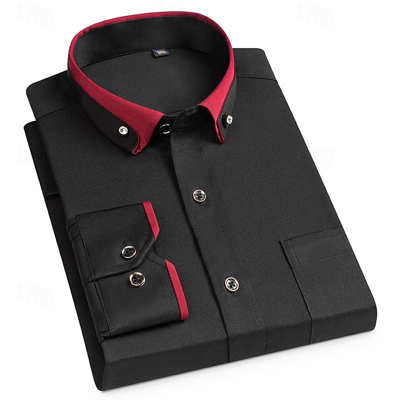 Per uomo Camicie Camicia abbottonata Resistente alle rughe Matrimonio Esterno Blu chiaro Nero Bianco Rosa Manica lunga Estate Primavera Abbigliamento del 2025 a $26.99 –P2