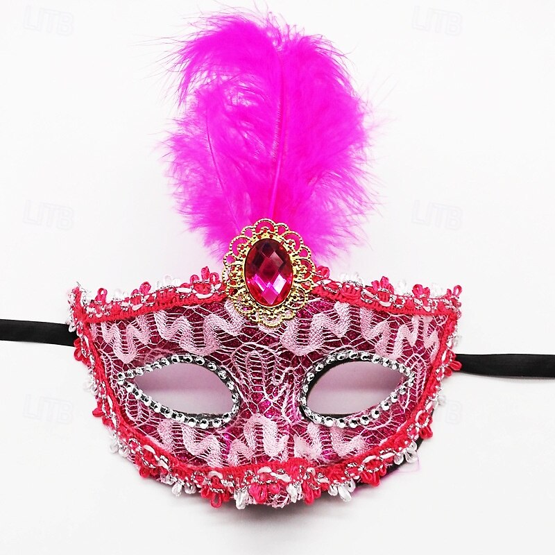 Karnevalová maska Maska Halloween rekvizity Dospělé Dámské Poloviční obličej Výkon Párty Plesová maškaráda Karneval Mardi Gras Jednoduchý karnevalový kostým 2025 - $12.49 –P6