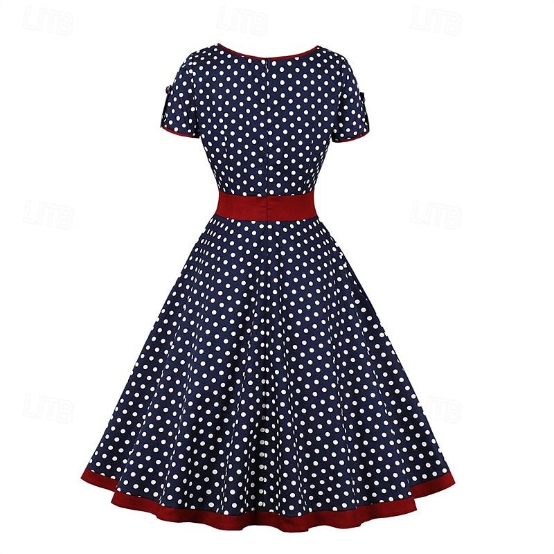 Retro Vintage 1950s Dress Swing Dress Polka Dot Women's Carnival Masquerade Daily Wear Bachelorette Party Adults' Dress Homecoming Dresses 2025 - $34.99 –P12