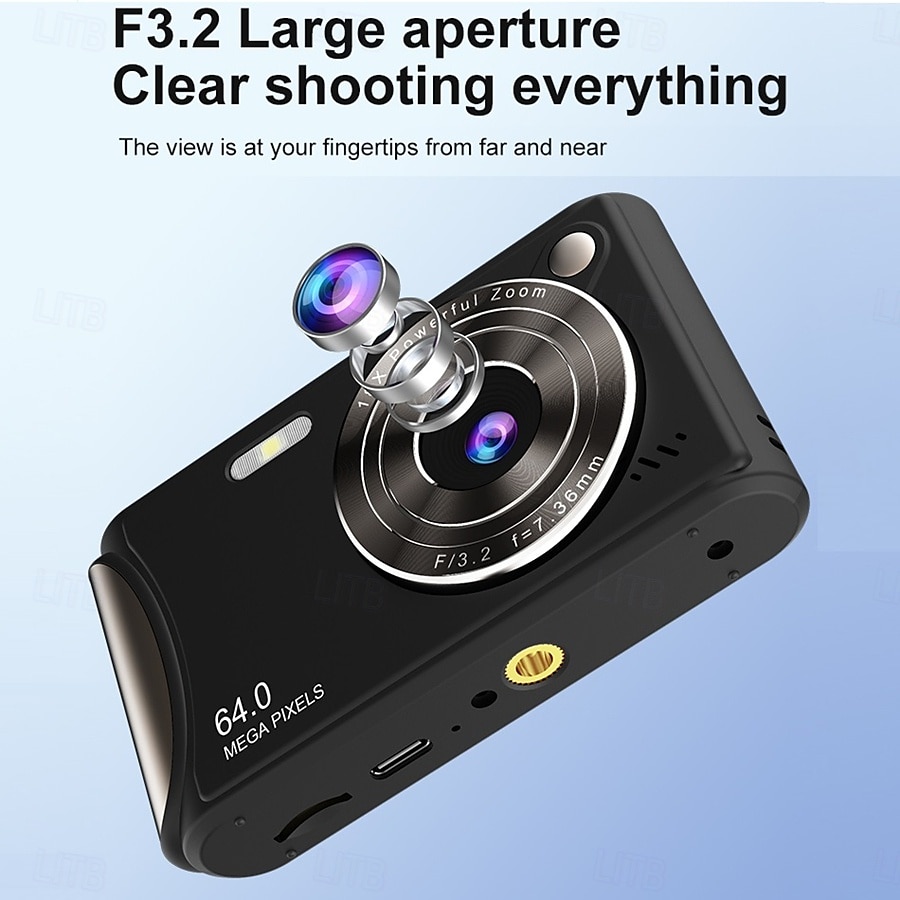 Auto Focus 64MP 4K Face Detection 2.4-inch 18X Zoom 650mah Rechargeable Battery Pocket Cinema Digital Compact Video Cameras 2025 - $76.99 –P6