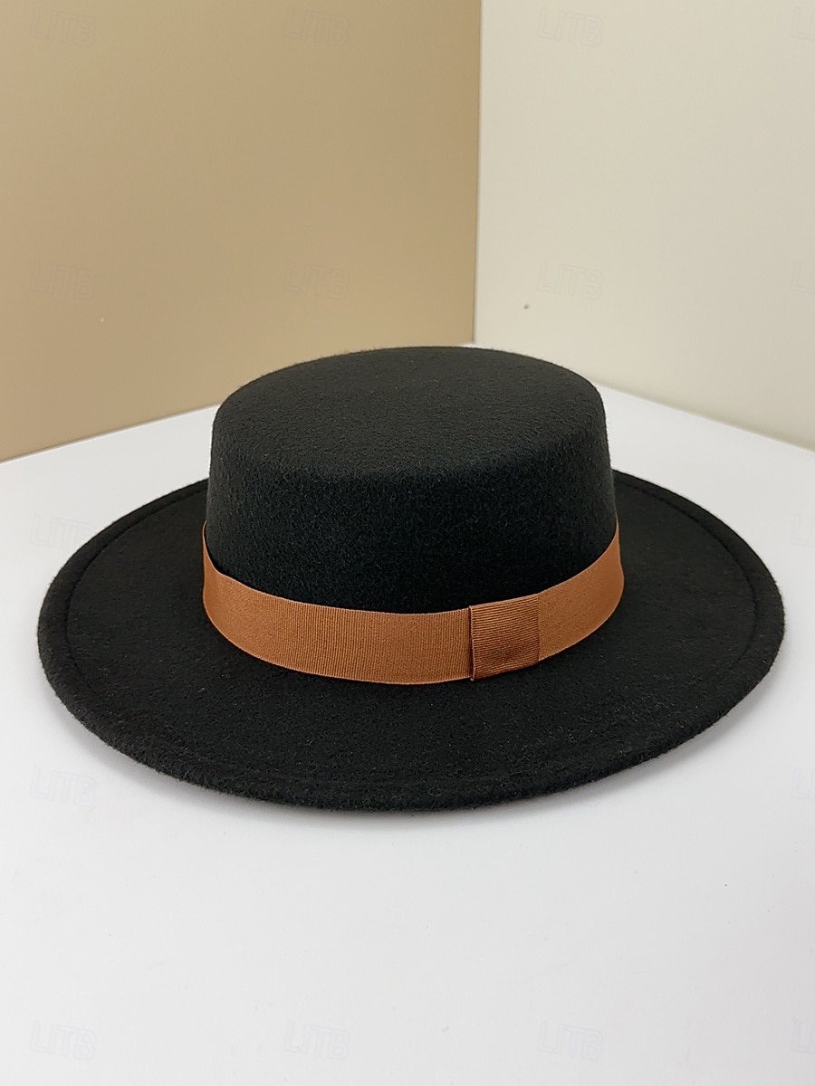 Καπέλα Πολυεστέρας Καπέλο Fedora Γάμου Επίσημο Vintage με Κορδέλα Δέσιμο Κεφαλόδεσμος Καπέλα Φόρεμα Ημέρας Αγώνα 2026 - $17.49 –P1