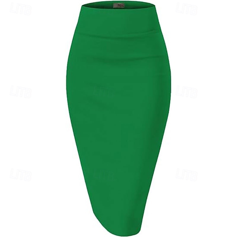 Retro / vintage 1950-luku rockabilly Pitkä Pituus Lyijykynähame Yhtenäinen väri Naisten Naamiaiset Kausaliteetti Arki-asut Teekutsut Aikuisten Hame 2025 - $21.99 –P17