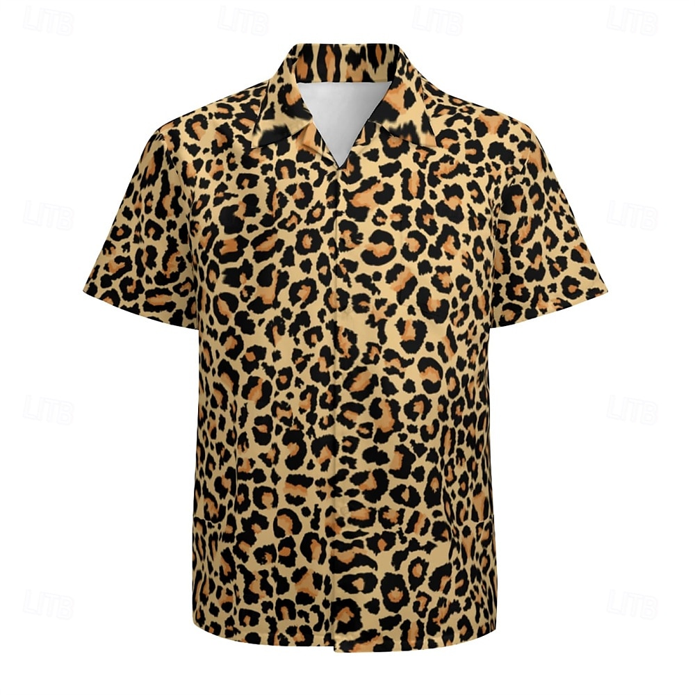 Retro Antiguo Años 70 Camisas Camisa hawaiana Hippie Disco Leopardo Hombre Vacaciones Fiesta Desfile del orgullo Adulto Camisas 2025 - $21.99 –P4