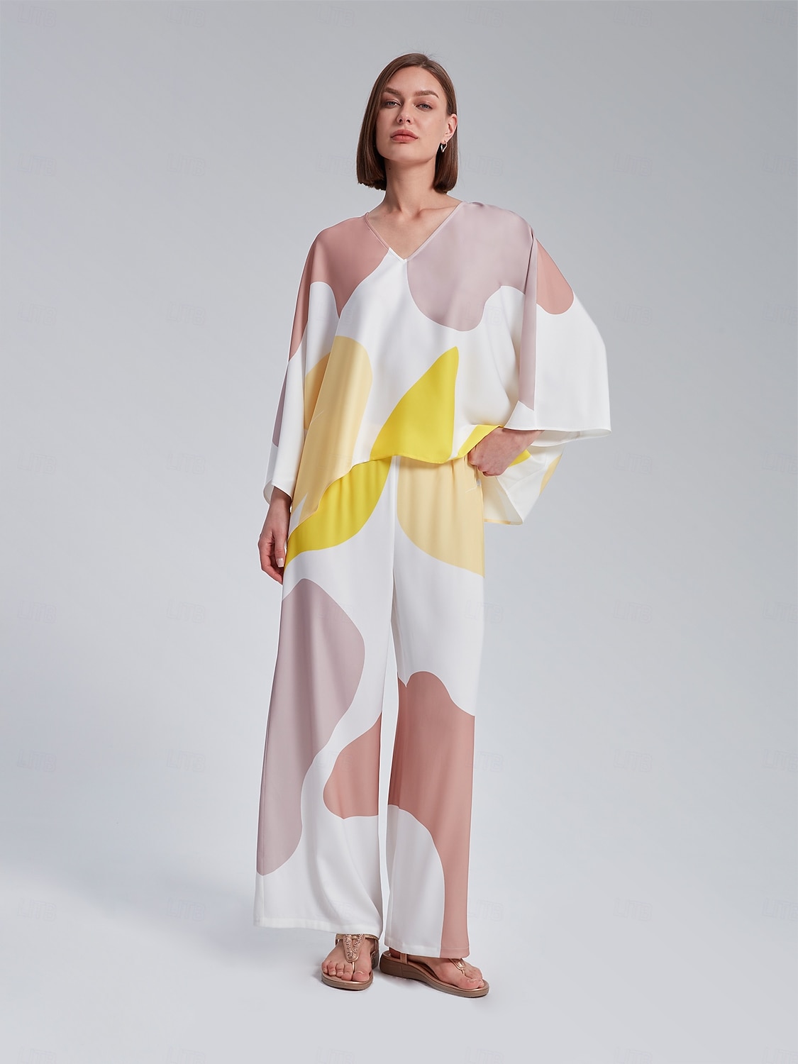 Loose Fit V-Neck Kaftan Top 2025 - $11.99 –P11