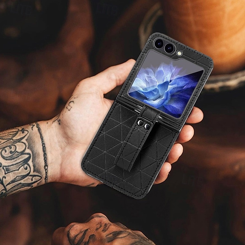 Etui na telefon do Samsung Galaxy Z Flip 6 Z Flip 5 Z Flip 4 Tylny pokrowiec Odporny na wstrząsy Retro PU skóra 2025 - $29.99 –P6