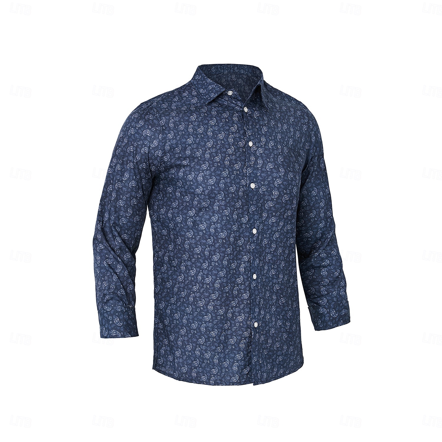 Hombre Camisa Camisa con botones Camisa casual Manga Larga Vintage Hawaiano Artístico Escuela Rendimiento Boda Primavera Otoño Cuello Vuelto Abotonar Azul Marino 2026 - $16.49 –P1