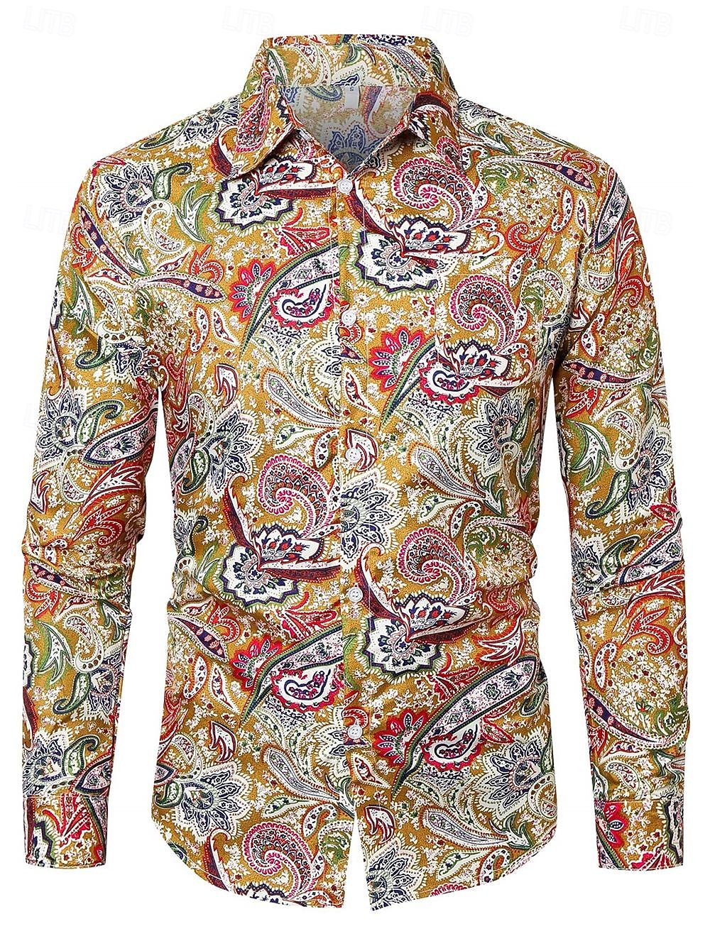 Ρετρό / Βίντατζ Δεκαετία '70 Πουκάμισο Χίπισσα Λαχούρι Φανταχτερή Φόρεμα Ανδρικά Πάρτι Καθημερινά Ρούχα Παρέλαση Υπερηφάνειας Ενηλίκων Πουκάμισο 2026 - $21.99 –P6