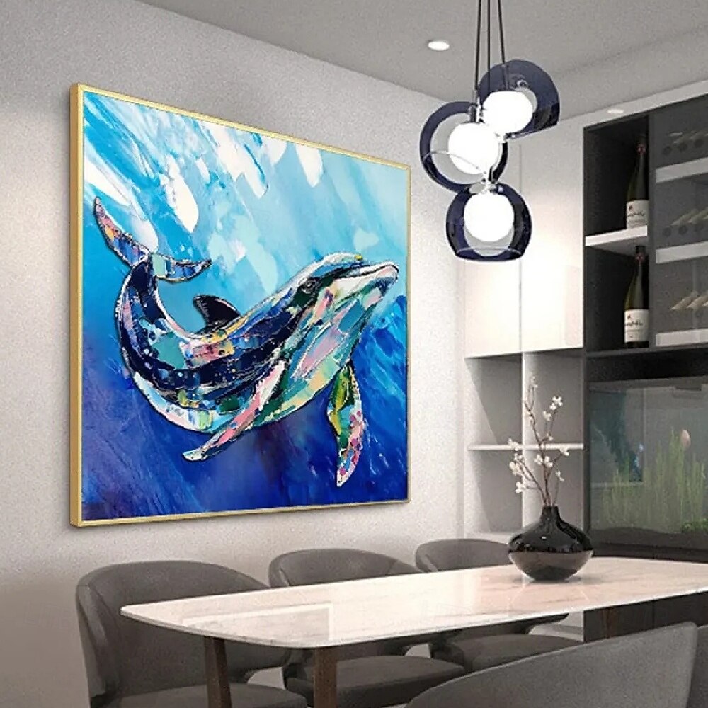 peinture abstraite bleue sur toile, peinture de baleine faite à la main, art abstrait extra large, peinture animale, peinture de baleine texturée surdimensionnée, art animalier, grandes peintures de 2025 ? $108.99 –P6