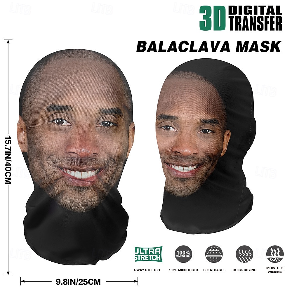 2025年 黒のニット製ハロウィン フェスティバル マスク - 通気性のあるメッシュ フード付きの 3D リアルなフルフェイス デザイン - スポーツ イベント、ロールプレイング、レジャー活動に最適  コレクション – $14.99 –P10