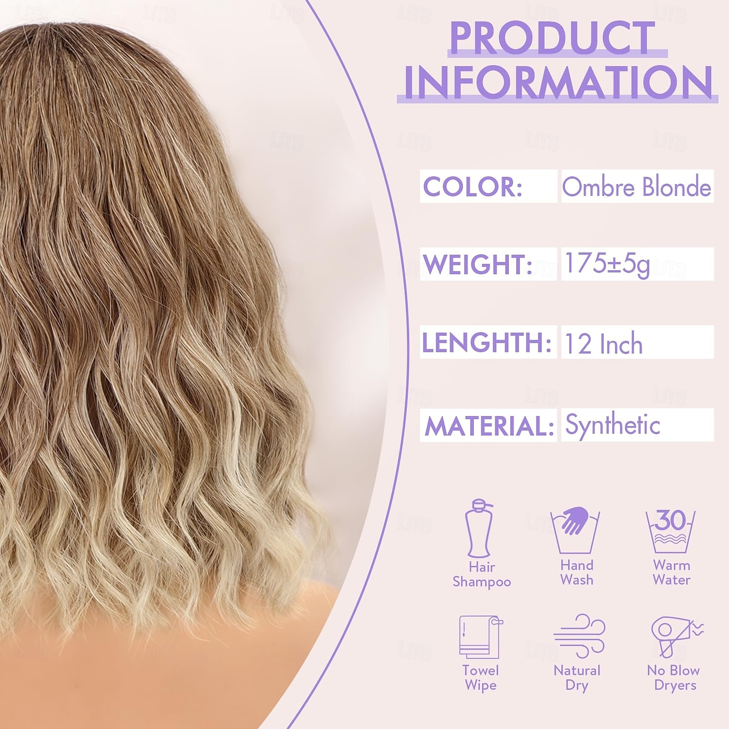 Wig for Women Short Wavy Bob wigs Synthetic Curly Wig Middle Part Heat Resistant Fiber for Daily Party Cosplay Use 2026 - $27.99 –P4