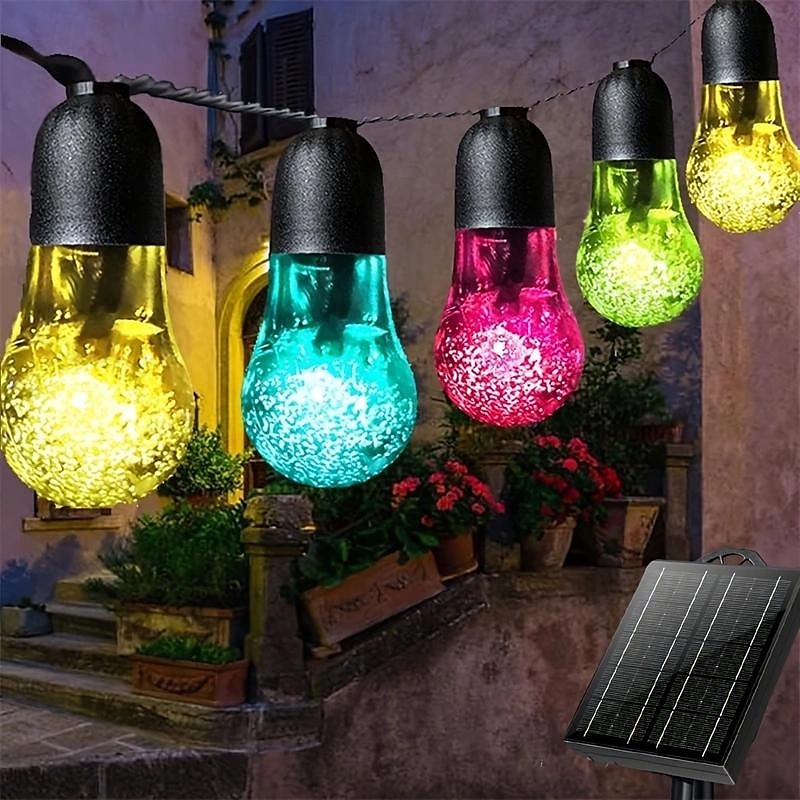 5m-20leds esterno solare colorato bolla palla luce stringa cortile campeggio tenda giardino matrimonio festival atmosfera decorazione luce stringa del 2025 a $14.49 –P1