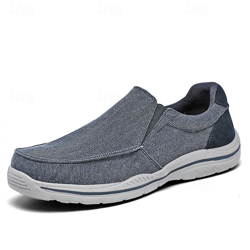 pánské ležérní slip-on tenisky – pohodlné plátěné boty s lehkou podrážkou pro outdoorové aktivity, denní nošení i dovolenou 2025 - $46.99 –P4