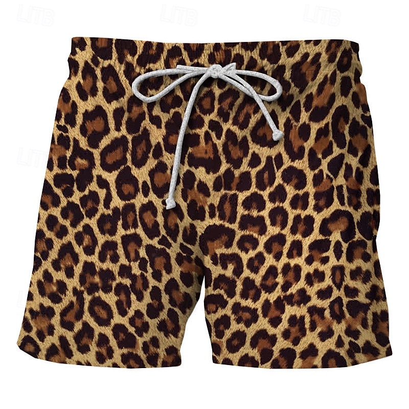 Homens Calção Justo de Natação Shorts de Natação Tecido elástico de 4 vias Bermuda de Surf Calças Com Cordão Com bolsos Natação Surfe Praia Esportes Aquáticos Estampado Verão Primavera de 2025 por $12.99 –P3