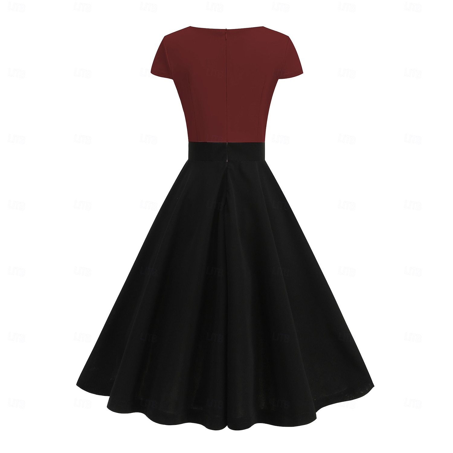 Elegant 1950 Rochie de epoca Lungime Genunchi Rochii Rochie A-Line Rochie de ceai Linia -A Pentru femei Crăciun Carnaval An Nou Venire Acasă Casul / Zilnic Petrecerea Burlăcițelor Adulți Rochii de 2025 - $29.99 –P15